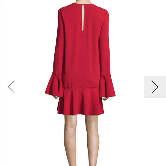 Theory long sleeve dress in red - Picture 3 of 8